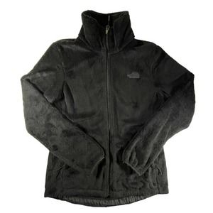 The North Face full zip super soft black fleece jacket women's small